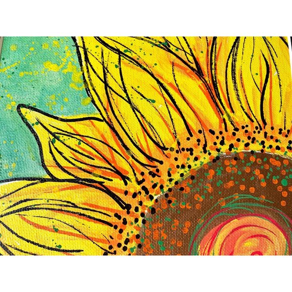 Original Art ‘Sunflower Shine 2’ Oil Marker by Artist Tristina Dietz Elmes - Picture 1 of 7